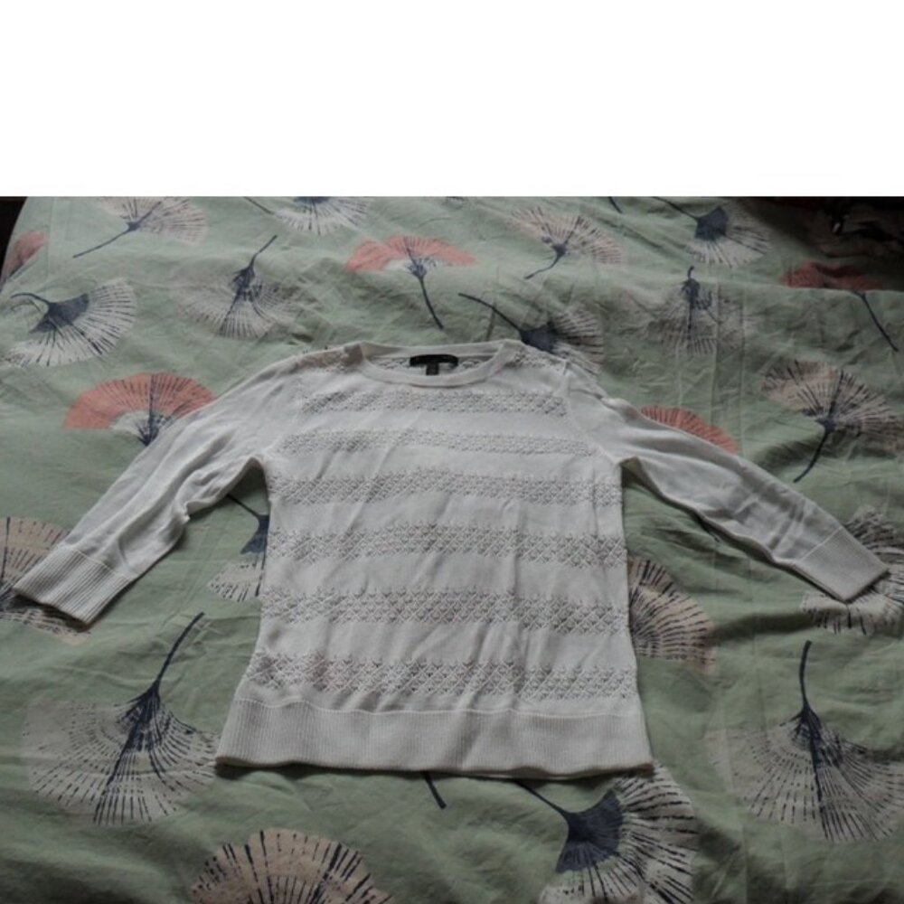 White sweater Banana republic, XS, openwork, NEW